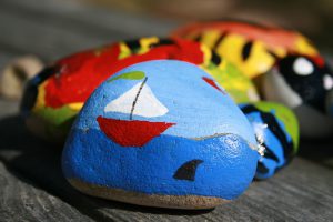 river stone painted