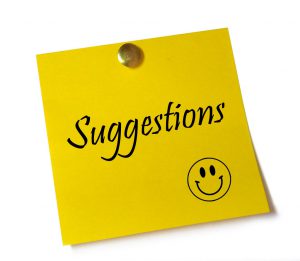 suggestions sticky note