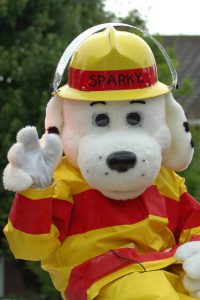 Sparky the Fire dog costume 