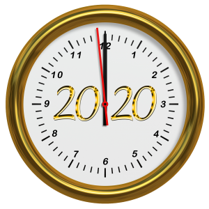 2020 clock new year