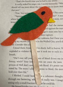 felt bird bookmark