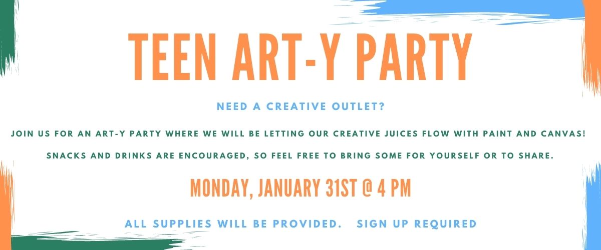 January 2022 Teen Art-y Party