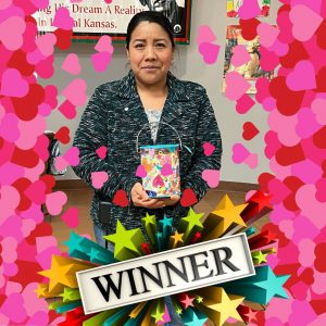 Victoria Zamora had the closest guess in our contest to guess the correct number of candy hearts. She guessed 800 and there were actually 821. Congrats Victoria!