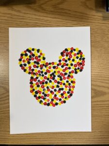Q-tip art Mickey Mouse