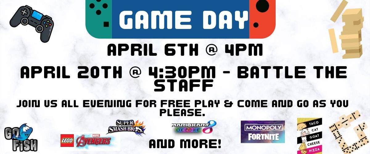April 2023 Video & Board Game Day