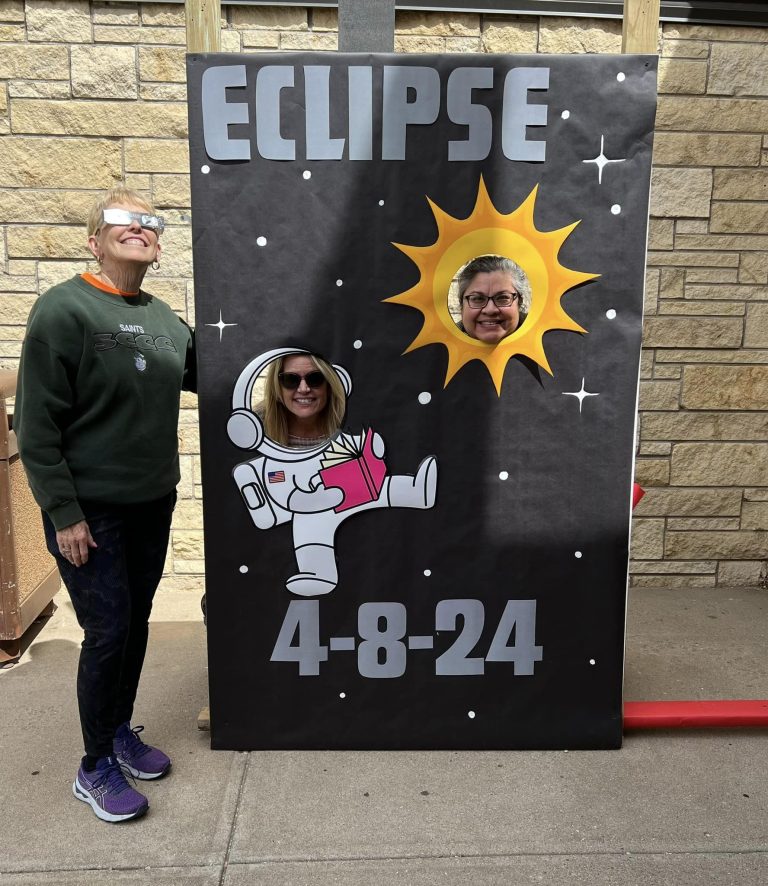 On Monday, April 8th, we enjoyed hot dogs and eclipse themed refreshments at our Solar Eclipse viewing party.