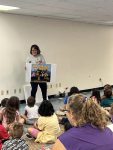 On Tuesday, June 18th, Jennifer Hanson from Smoky Hills PBS came to our library to present Share A Story “Nature Cat”. The kids listened to a story, watched a video, and did a fun craft.