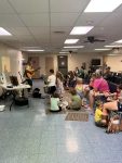 Musician Aaron Fowler came to the library with his a trained therapy dog on Thursday, June 20th to present his “The Adventure Begins Today!” Summer Reading program.