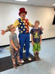 All we needed were peanuts and popcorn to complete the circus atmosphere when Richard Renner, the extraordinary juggler, performed his Circus Arts act at the library on June 27th. Both children and adults had a blast watching his wild antics!
