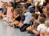 All we needed were peanuts and popcorn to complete the circus atmosphere when Richard Renner, the extraordinary juggler, performed his Circus Arts act at the library on June 27th. Both children and adults had a blast watching his wild antics!