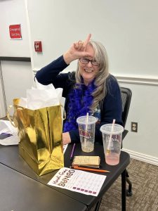 Our February 28th Mardi Gras themed Bunco party was a festive occasion filled with laughter and fun!