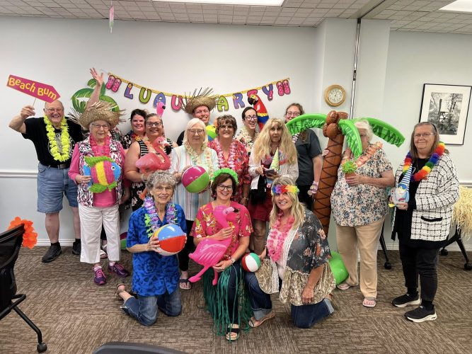 June 13th - The Luau Bunco Party was a blast! So much laughter, snacks, dice flying everywhere, friendship galore! Really fun time!