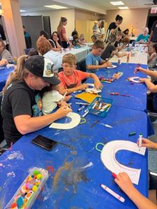 On June 10th, Jennifer Hanson with Smoky Hills PBS brought the fun to the library with her craft and story time!