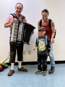 On June 12th, we had a great time with Wisconsin Schneider (Polka Mike!) telling jokes, playing pranks, and doing the chicken dance! We love you, Mike!