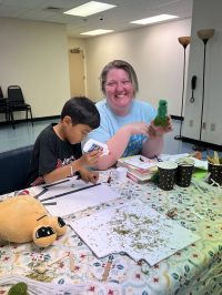 Our patrons proved that you can make something out of nothing - they took our random craft supplies and turned them into masterpieces at our Bad Art program on June 18th!!