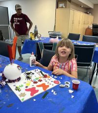 Our patrons proved that you can make something out of nothing - they took our random craft supplies and turned them into masterpieces at our Bad Art program on June 18th!!