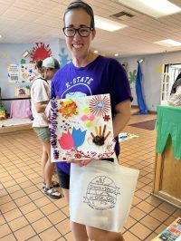 Our patrons proved that you can make something out of nothing - they took our random craft supplies and turned them into masterpieces at our Bad Art program on June 18th!!