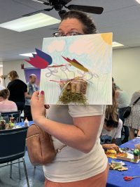 Our patrons proved that you can make something out of nothing - they took our random craft supplies and turned them into masterpieces at our Bad Art program on June 18th!!