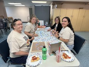 On Thursday July 31st, our Pizza Puzzle Palooza brought smiles, slices and serious puzzle skills!! We had a blast!